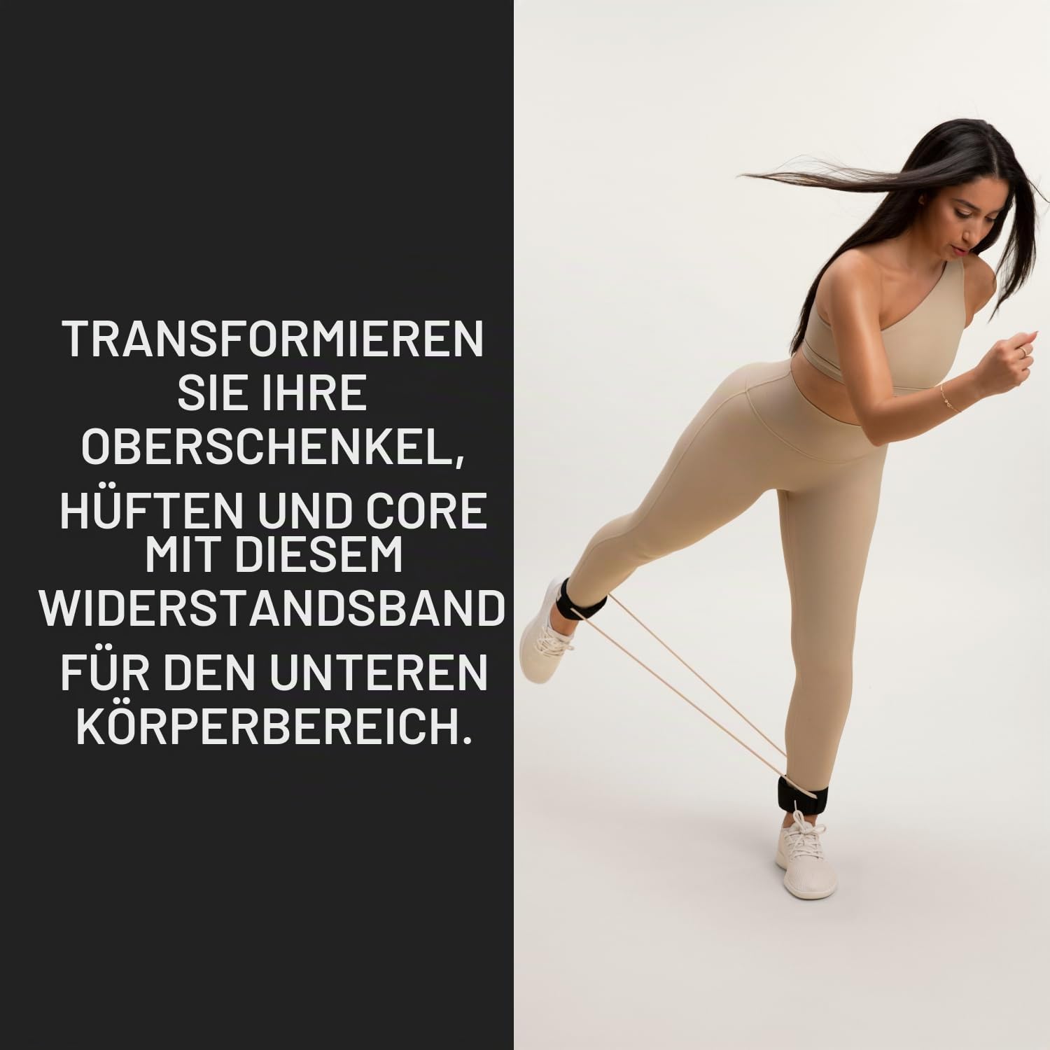 Pvolve Knöchel-Trainingsbänder – Fitnessgerät für das Heim-Fitnessstudio zum Trainieren des Unterkörpers und zum Formen und Straffen von Beinen, Gesäß und Rumpfmuskulator.