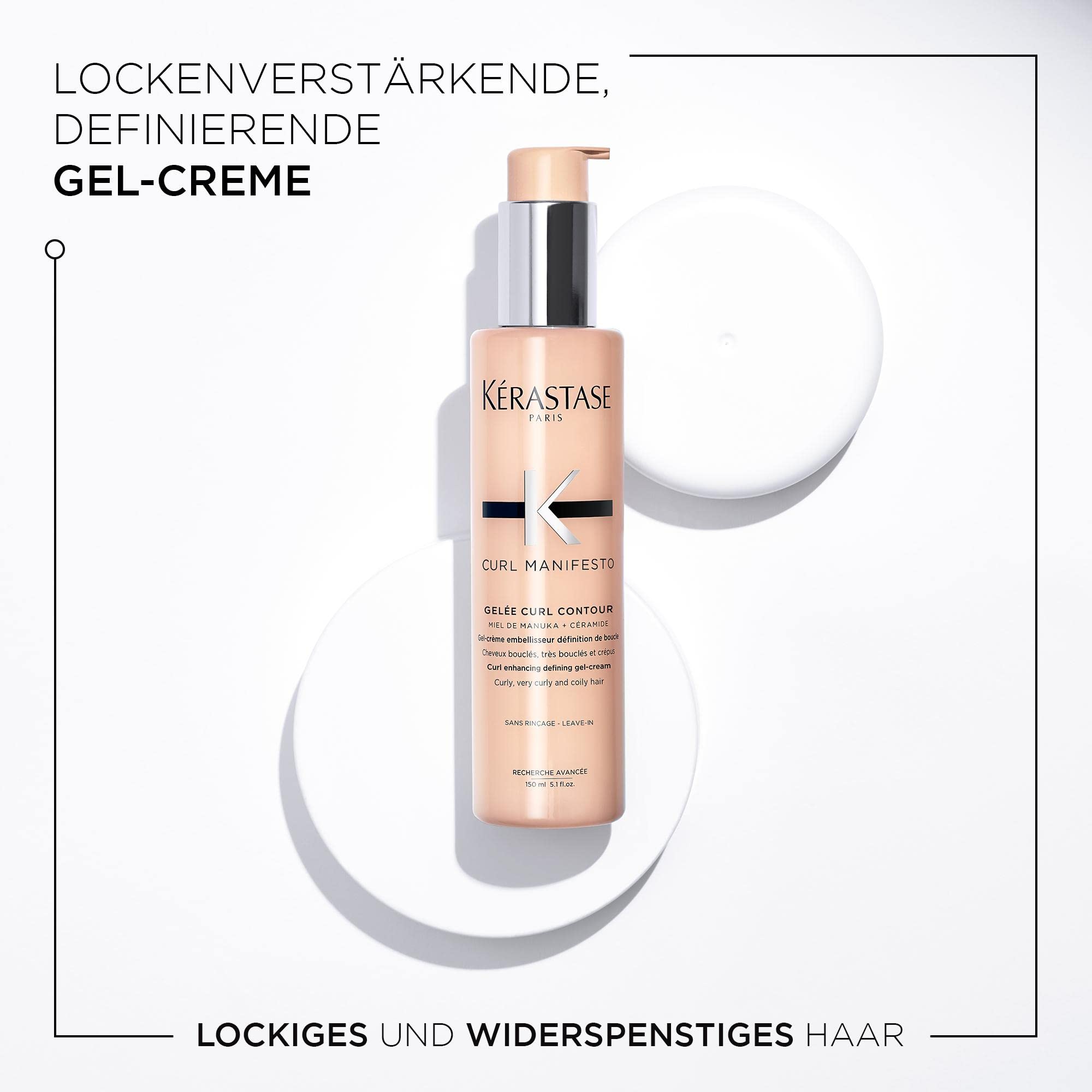 Kérastase | Haarmaske für krauses und lockiges Haar & Kérastase | Pflegende Gel-Creme für lockiges und krauses Haar, Für definierte und perfektionierte Locken