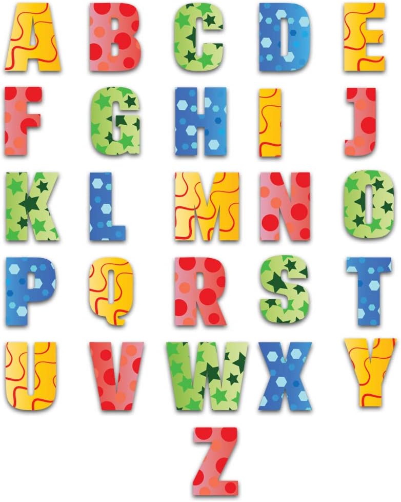 VictoryStore Yard Letters: Alphabet Yard Decoration, Breuer 20 Inch High, 26pcs, Stakes Included (Confetti 13076)