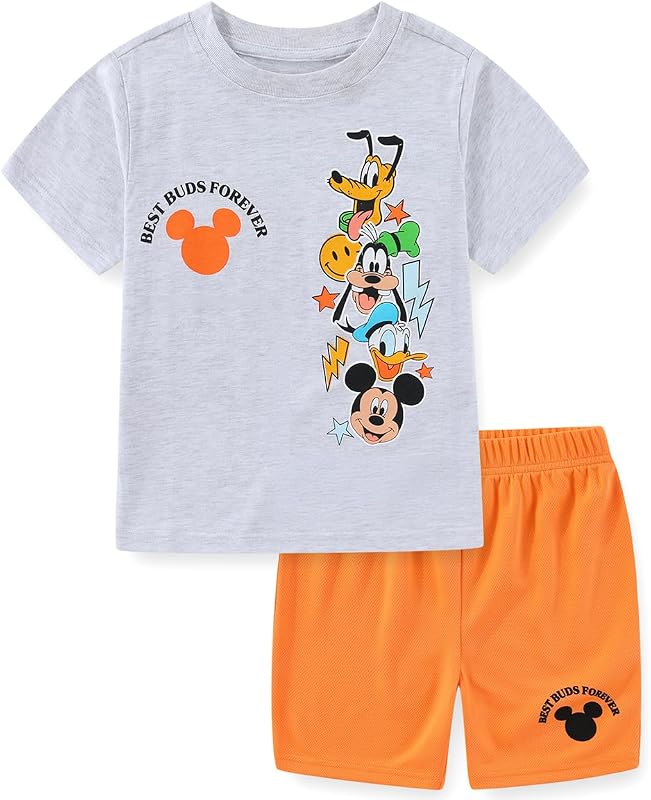 remera Mickey Mouse Donald Duck Goofy Pluto niño manga corta y conjunto corto de malla para niños pequeños y grandes