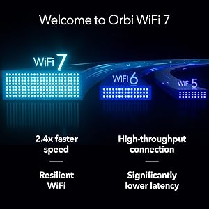 NETGEAR Orbi 770 Series Tri-Band WiFi 7 Mesh Network System (RBE772) - Router + 1 Satellite Extender, Security Features, Up to 11Gbps, Covers up to 5,500 sq.ft., 100 Devices, 2.5 Gig Internet Port