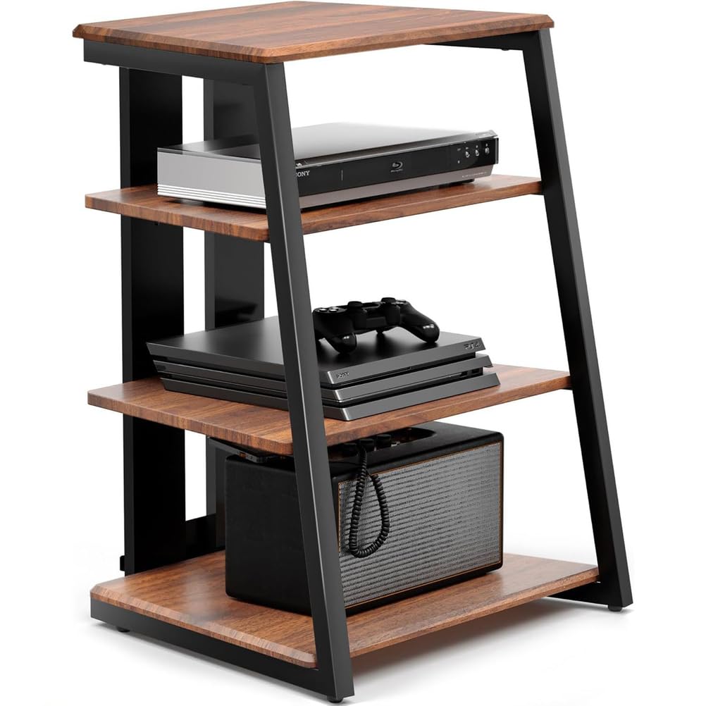 Tour de rangement audio 4 niveaux pour armoire stéréo périphérique