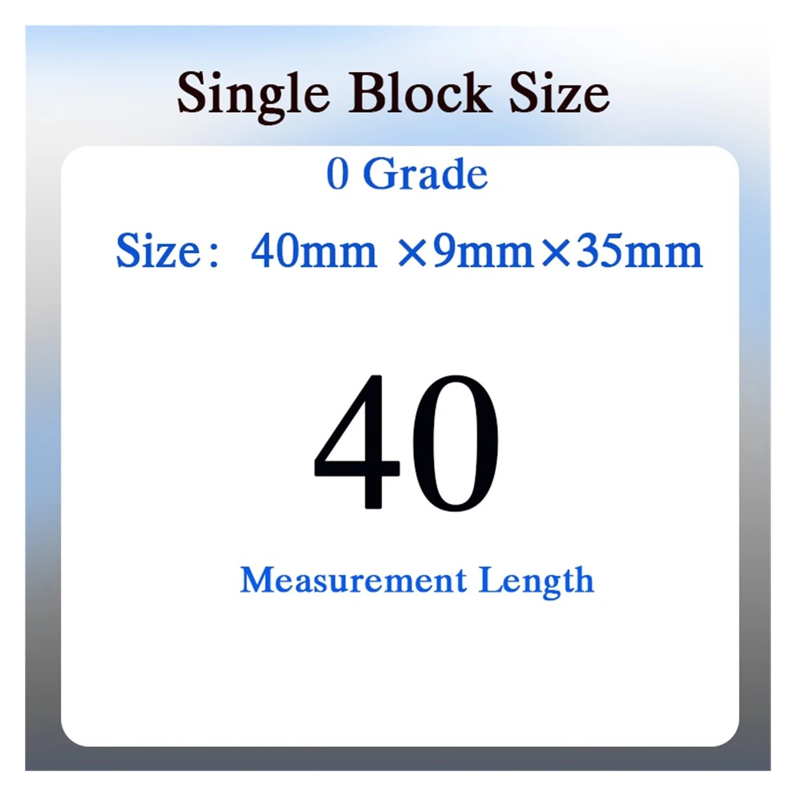 Blocchetto di riscontro, Blocco di misura in acciaio rapido Calibro personalizzato non standard for ispezione e misurazione del calibro(40.0mm 1pc)