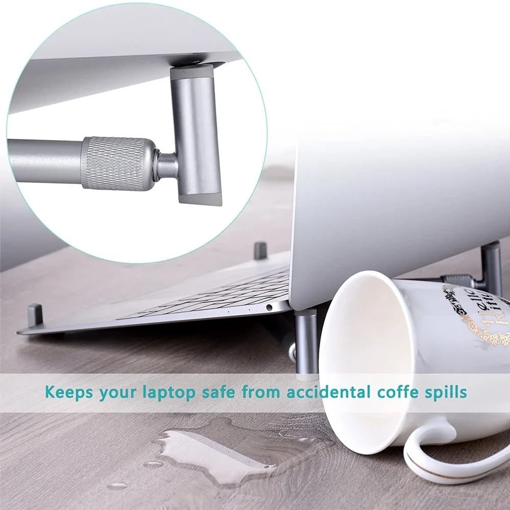 Podstawka pod laptopa Przenośny stojak na laptopa, uniwersalny aluminiowy składany stojak na laptopa do laptopów 12"~17" i tabletów Uchwyt na laptopa