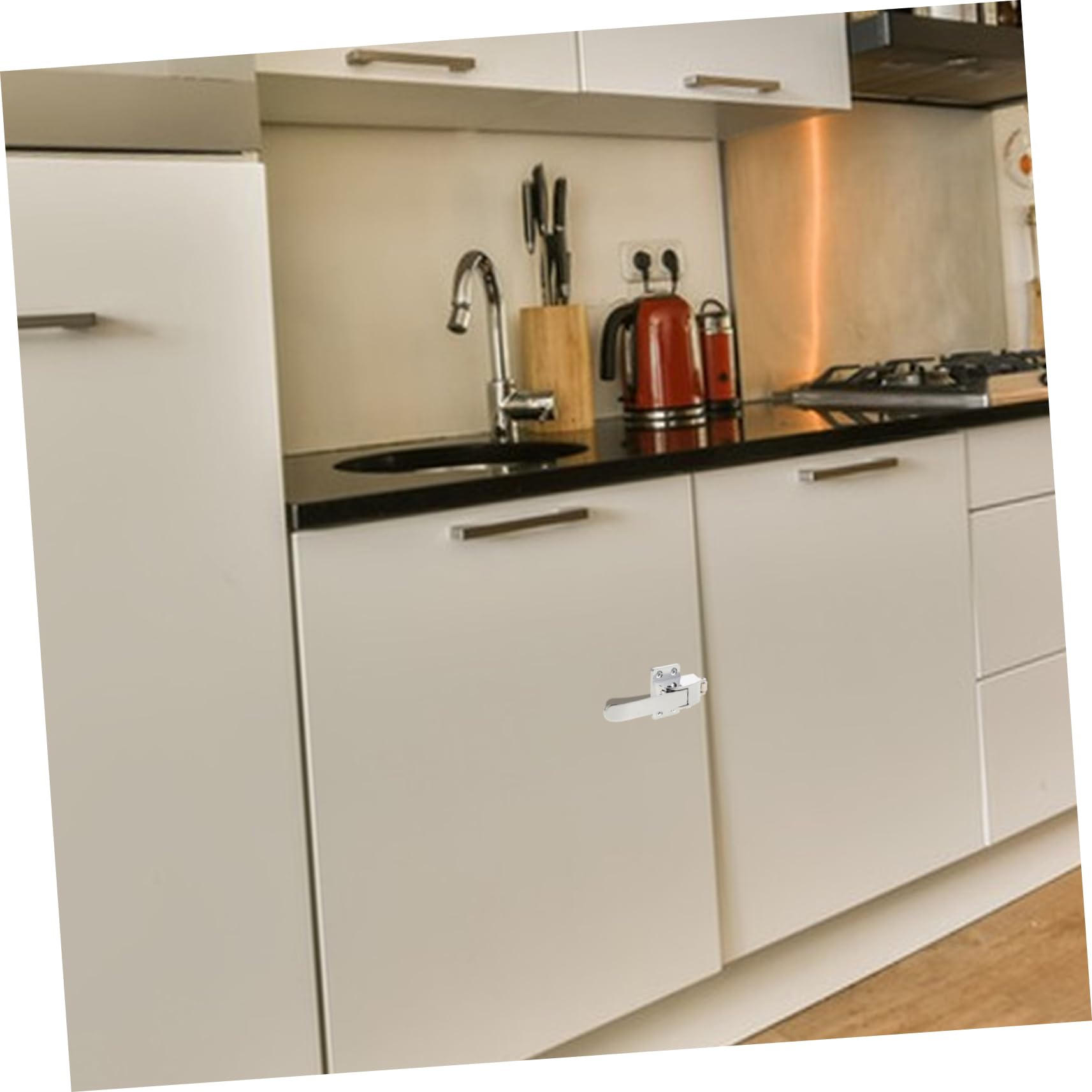 4 Set Maniglia del congelatore Lucchetto a combinazione automatico vuoto accessori frigorifero maniglia frigorifero raffrescatori raffreddatore maniglia della porta del congelatore Angoily