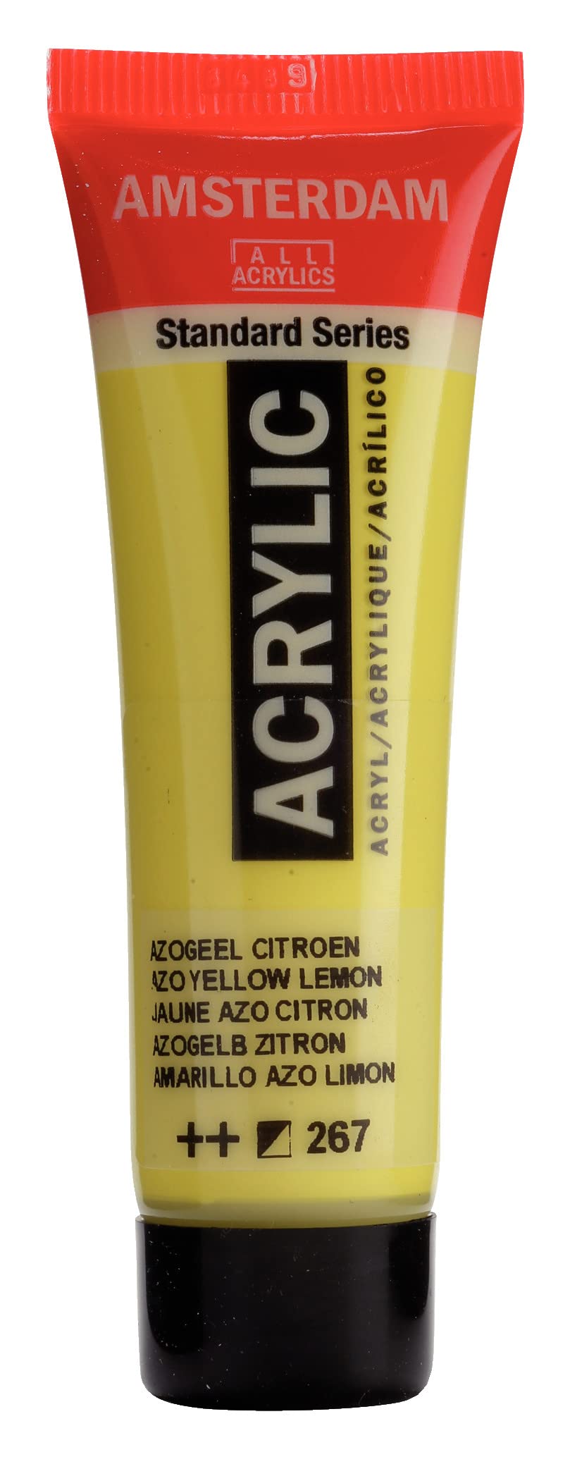 Amsterdam Standard Series Acrylic - 20 ml Azo Yellow Lemon 267 - Semi-Opaque, Lightfast Paint with Satin Finish