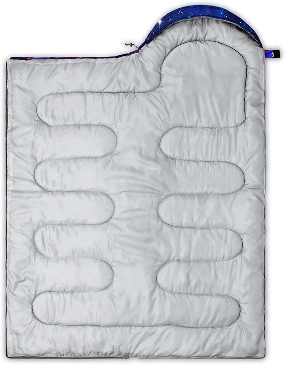 Axolotl Gamepad Sleeping Bag,3 Season Warm and Cool Weather Game Console Sleeping Bag for Boys Teens,Waterproof Lightweight Geometry Hexagonal Sleeping Bag for Traveling,Outdoors Camping,Blue,Black