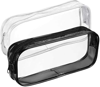 SYOSI Clear Pencil Bag Big Capacity Pen Pencil Case PVC