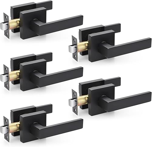 Miniatura 10 de Paquete de 5 cerraduras de puertas delanteras, exteriores y de dormitorio, juego de cerraduras de puerta de entrada con llaves, accesorios modernos