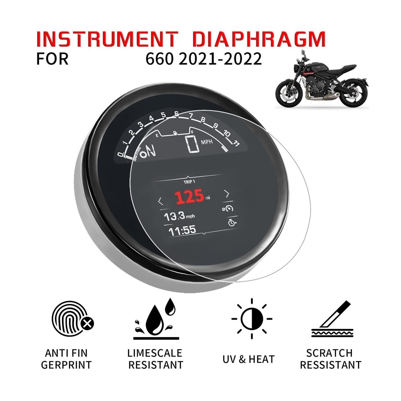 para Trident 660 Trident660 2021-2022 Instrumento De Motocicleta Película De Protección contra Rayaduras De Panel Protector De Tablero película velocímetro