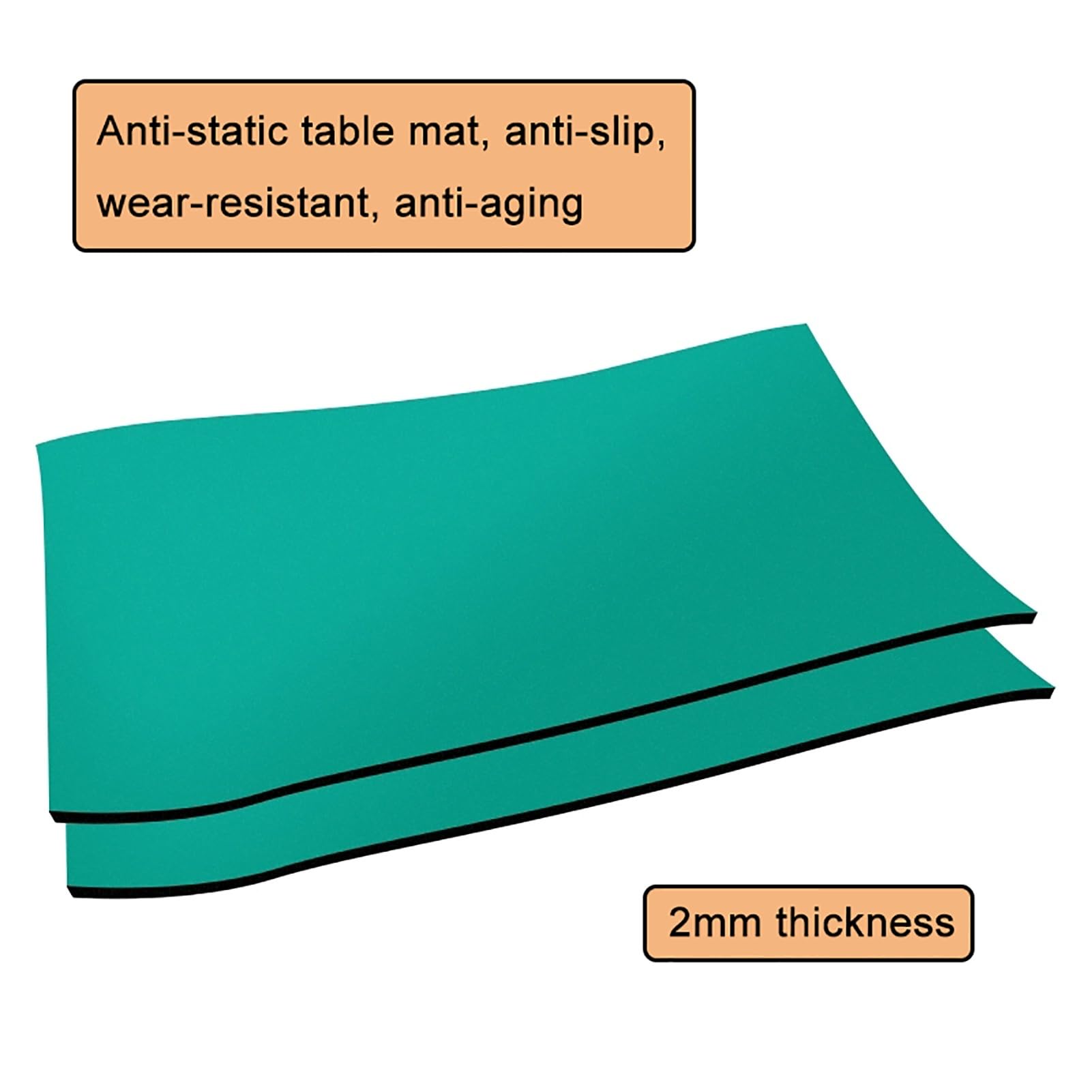 Alfombrilla para banco de trabajo de soldadura, almohadilla antiestática resistente al calor para reparación electrónica, 120 x 100 cm, superficie antideslizante duradera para soldadura y