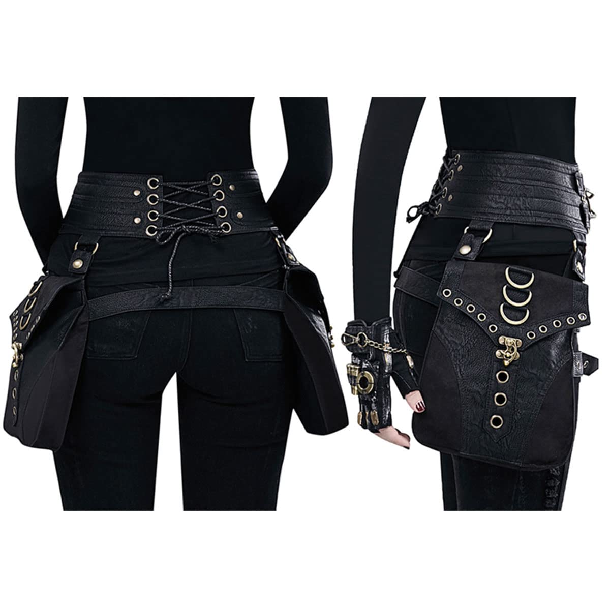 Torba na pasek nerka nerka steampunk uchwyt na telefon na co dzień średniowieczny renesans cosplay akcesoria do kostiumu, Cor, Standard, Halloween