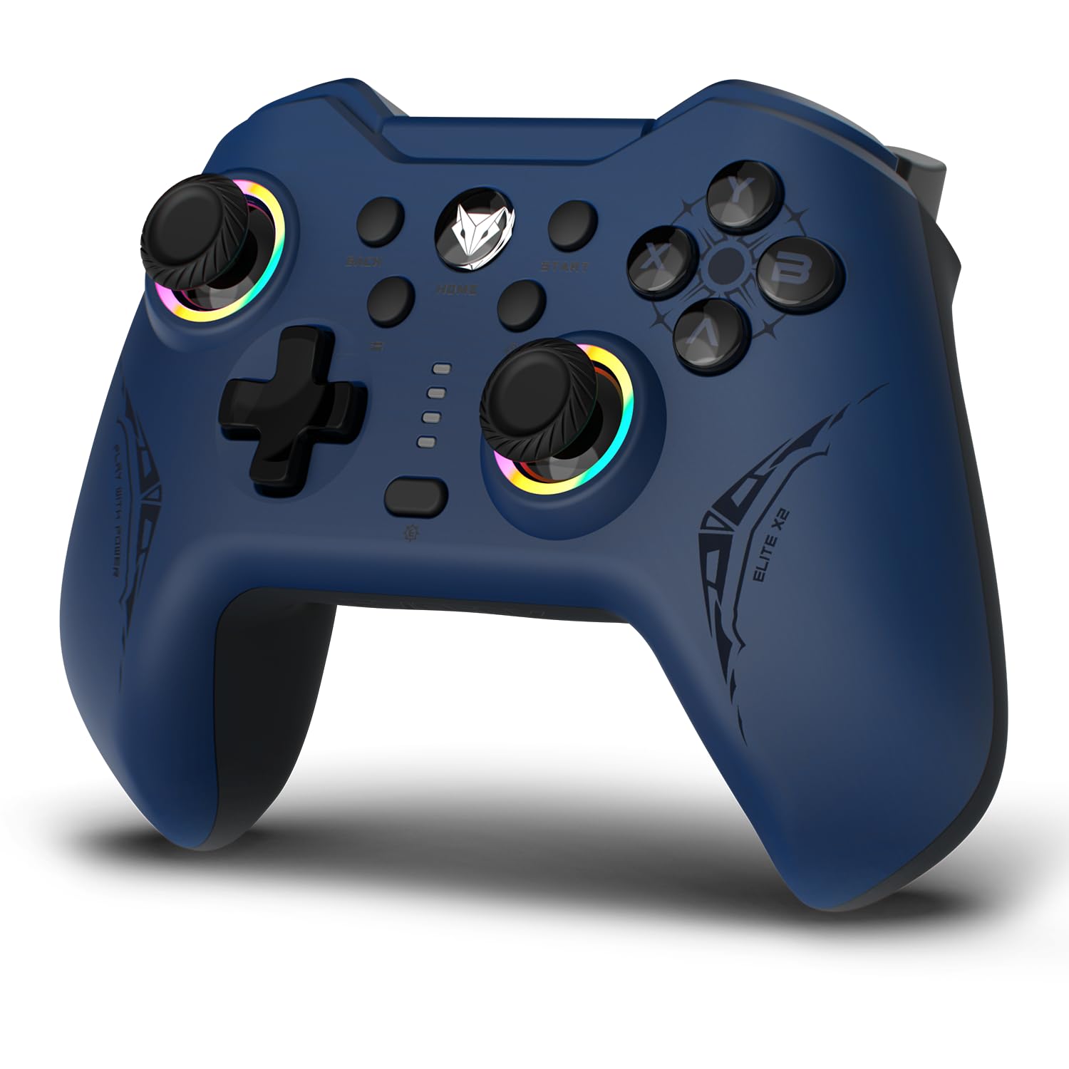EvoFox Elite X2 Wireless Gaming Controller For PC, Dual-Mode 2.4G & USB-C, Hallsense™ Magnetic Hall 3D Joysticks & Triggers, EZ Click Macros, New Precision & Turbo Mode, Dual Vibration Motors(Blue)-image-16