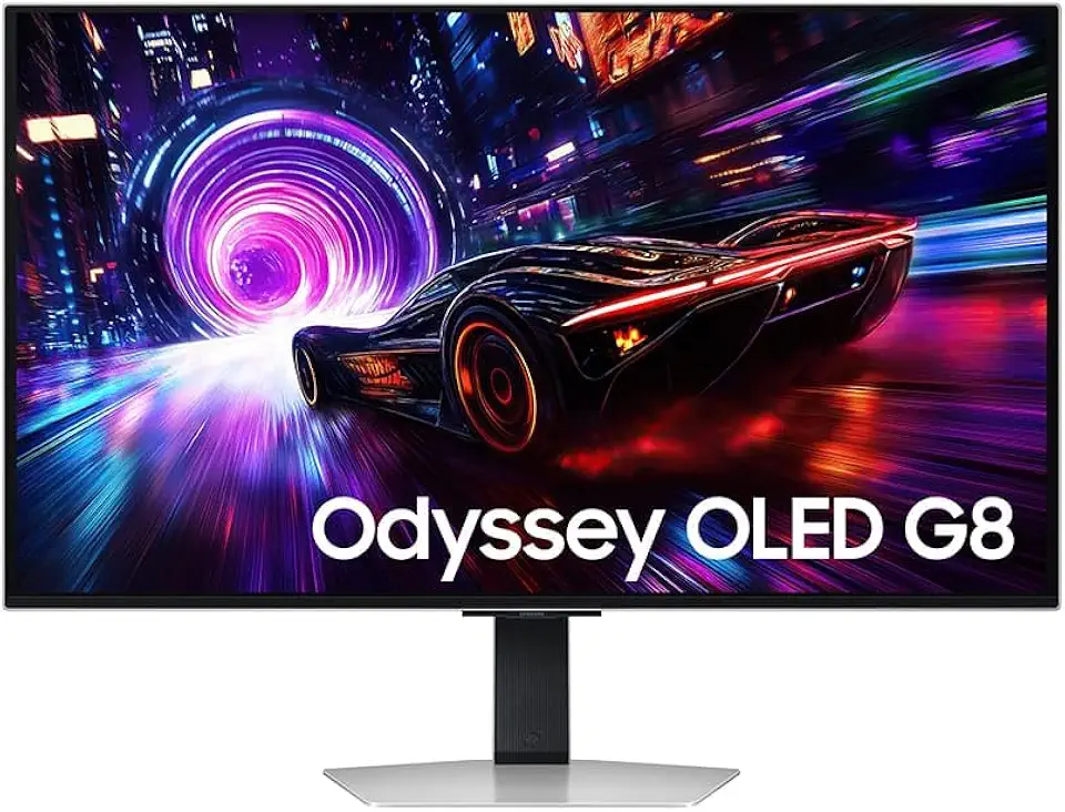 Monitor Samsung Odyssey OLED G8 32", 4K, 240Hz, 0.03ms, ajuste de altura, FreeSync Premium Pro, DP, HDMI, USB, prata
