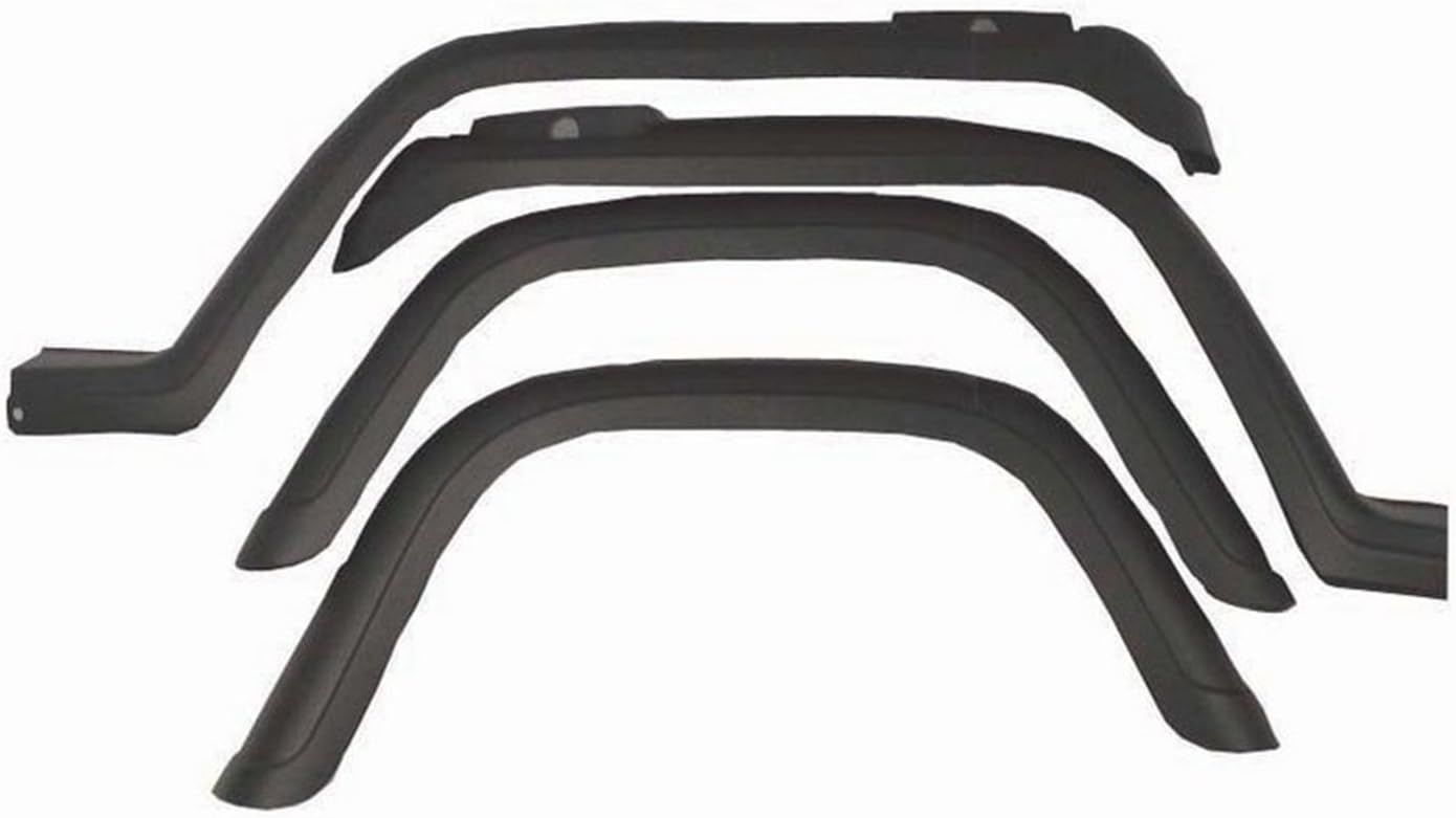 Omix-Ada | 11602.02 | Fender Flare Kit, 4 Piece, Factory Style | OE Reference: 5AHK | Fits 1987-1995 Jeep Wrangler YJ