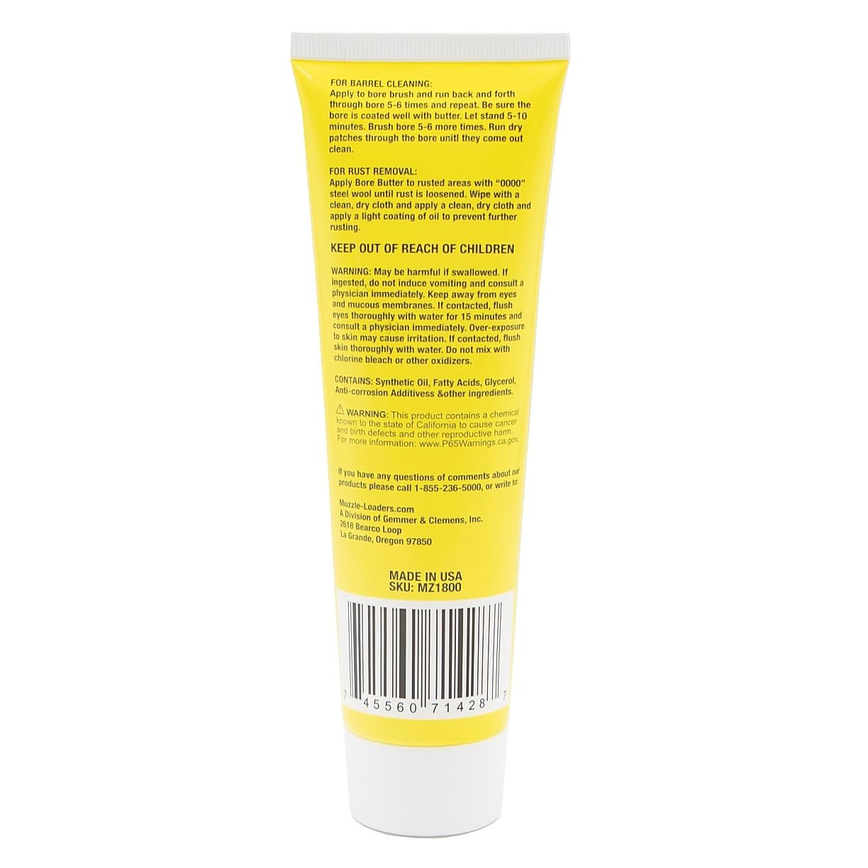 Muzzle-Loaders™ Bore Lube - 5 oz Tube - All Natural Muzzleloader Bore Lubricant - MZ1800 - Image 2