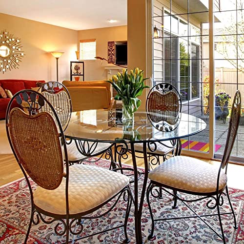 56" Inch Round Glass Table Top 3/8" Thick Pencil Polish Edge Tempered By Fab Glass And Mirror #TOP5