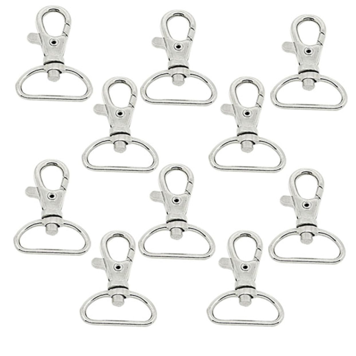 LALAFINA 360° Rotation Zinc Alloy Swivel Snap Hooks 30pcs Trigger Clasp for Keychains Dog Leashes Decor