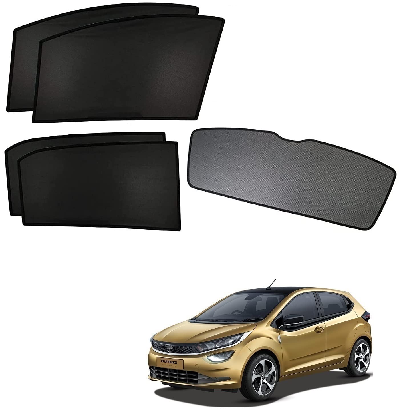 Kozdiko Car Window Custom Fit Sun Shades Fix with Dicky Non Magnetic Curtains Mesh Compatible for Tata Altroz-image-28