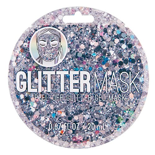 Fashion Angels Glitter Peel Off Glitter Gel Facial Mask, Silver, 12 Count
