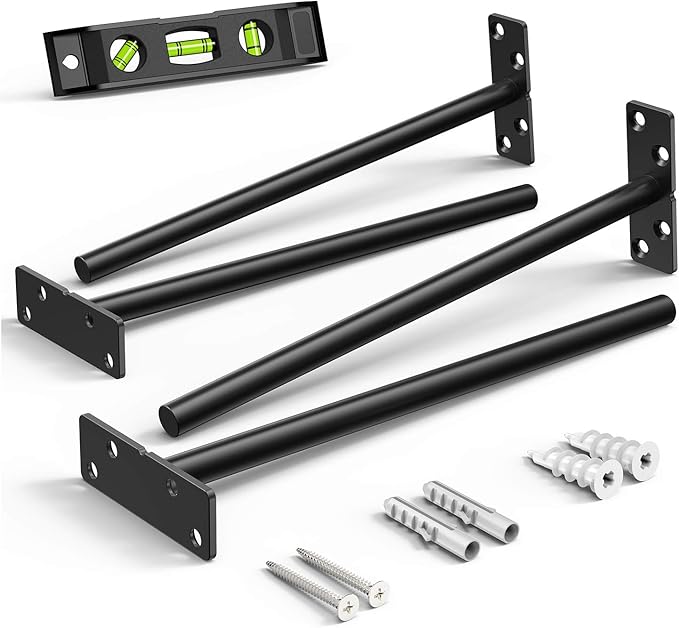 Heavy Duty Floating Shelf Brackets, 10" Hidden Shelf