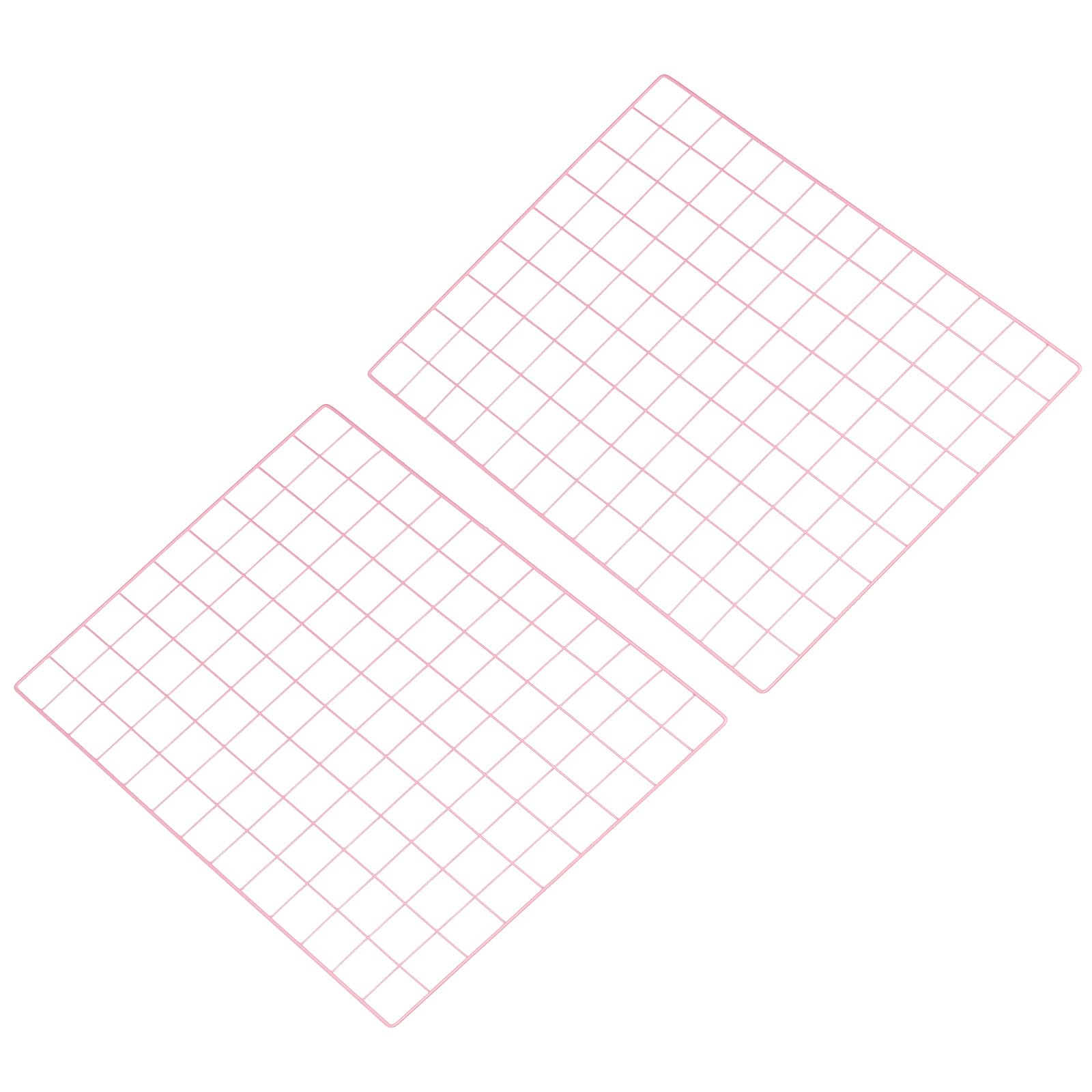 PATIKIL 18"x26" Drahtgitter-Panel, 2er Pack Brett Foto Bilder Memo Anzeige Gitter-Panel Hänge-Organizer Wanddekorations-Panel für Zuhause Büro Hochzeit, Pink