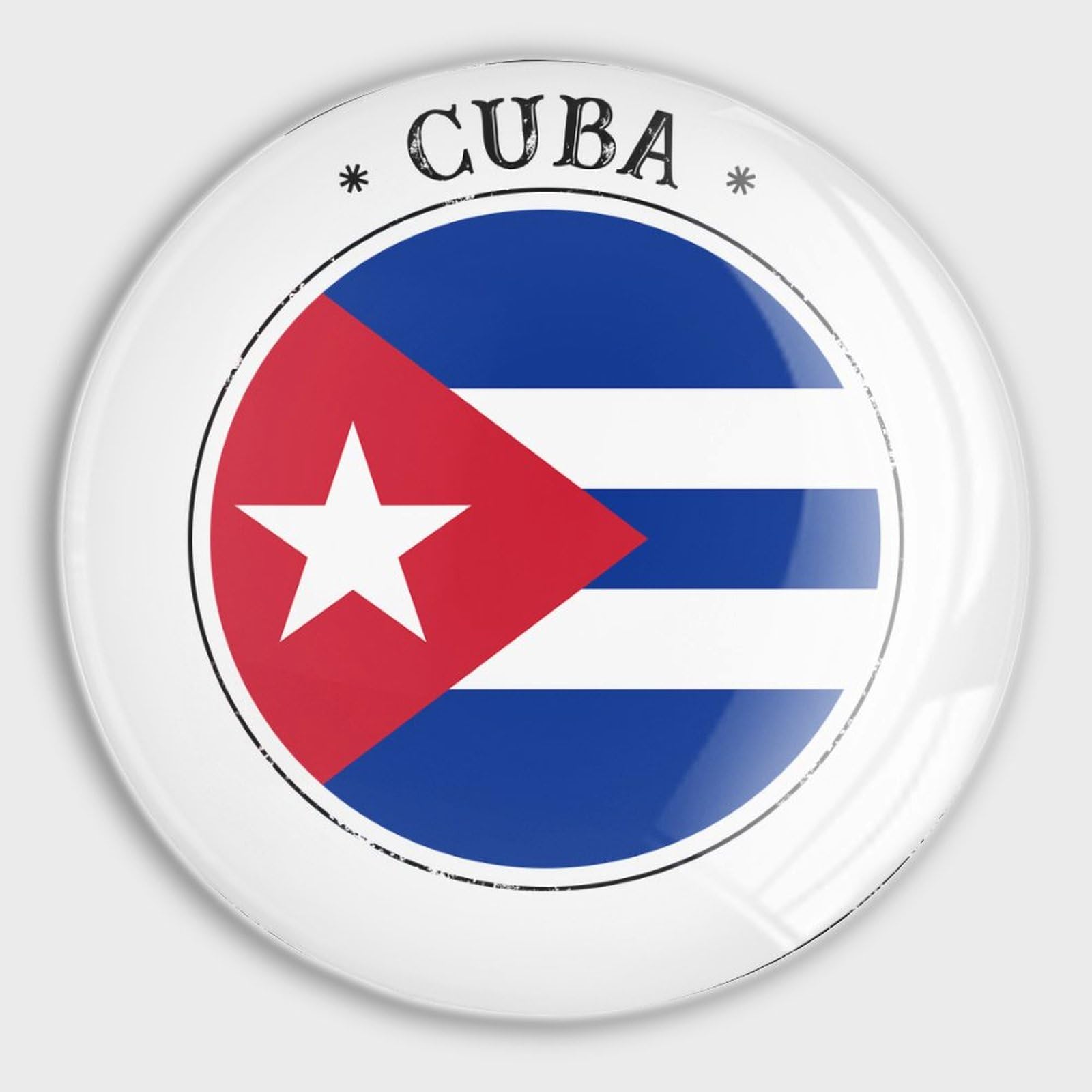 Imanes de bandera de Cuba para pizarra blanca y nevera de vidrio, accesorios magnéticos decorativos