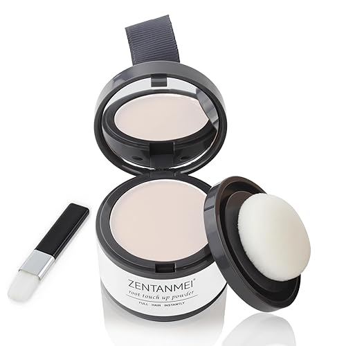 Polvo de retoque de raíces para adelgazar el cabello y sombras de línea capilar que retrocede, oculta instantáneamente la pérdida de cabello y el