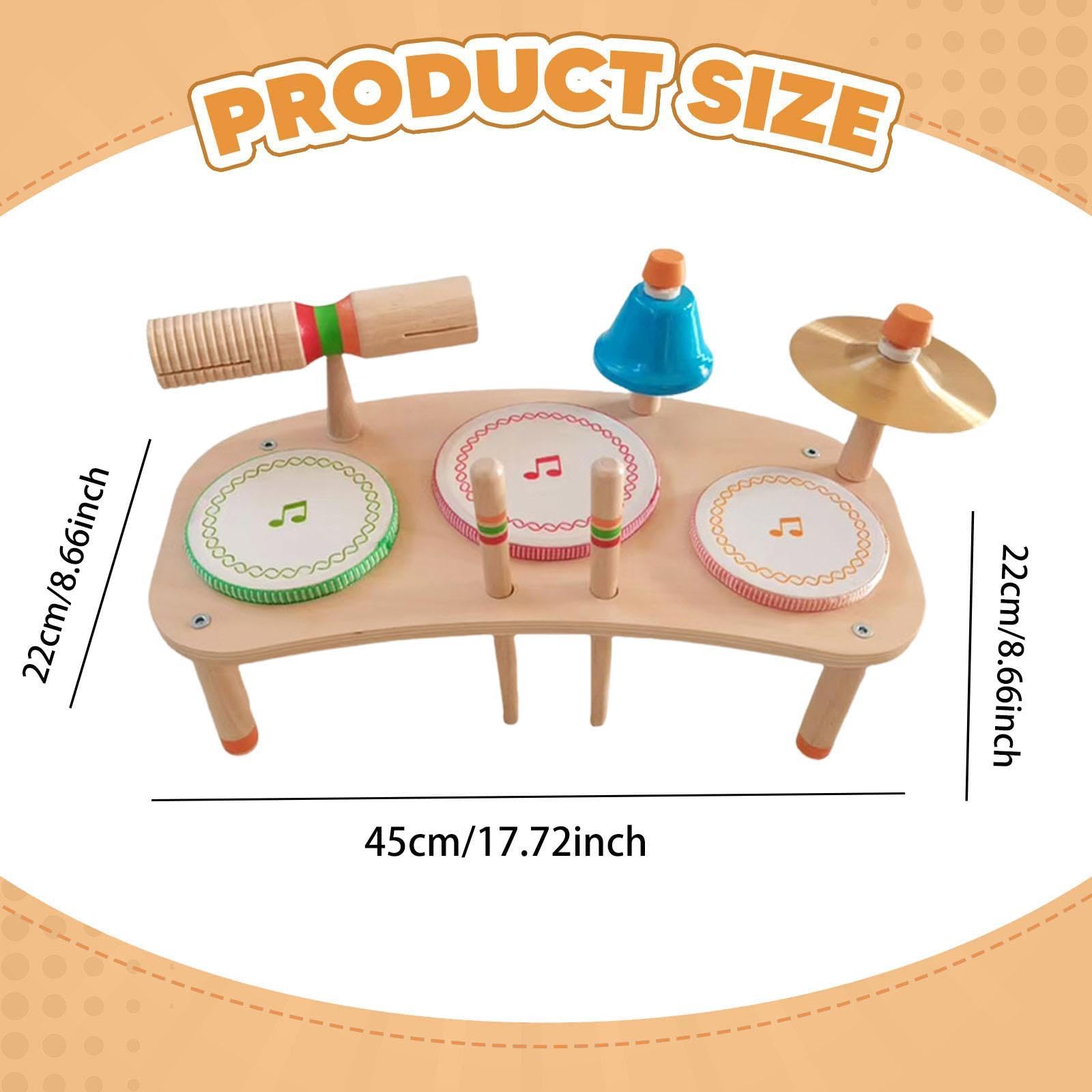 Set di Batteria per Bambini, Bomboniere, Strumento di Apprendimento Musicale, Giocattoli Educativi Sensoriali