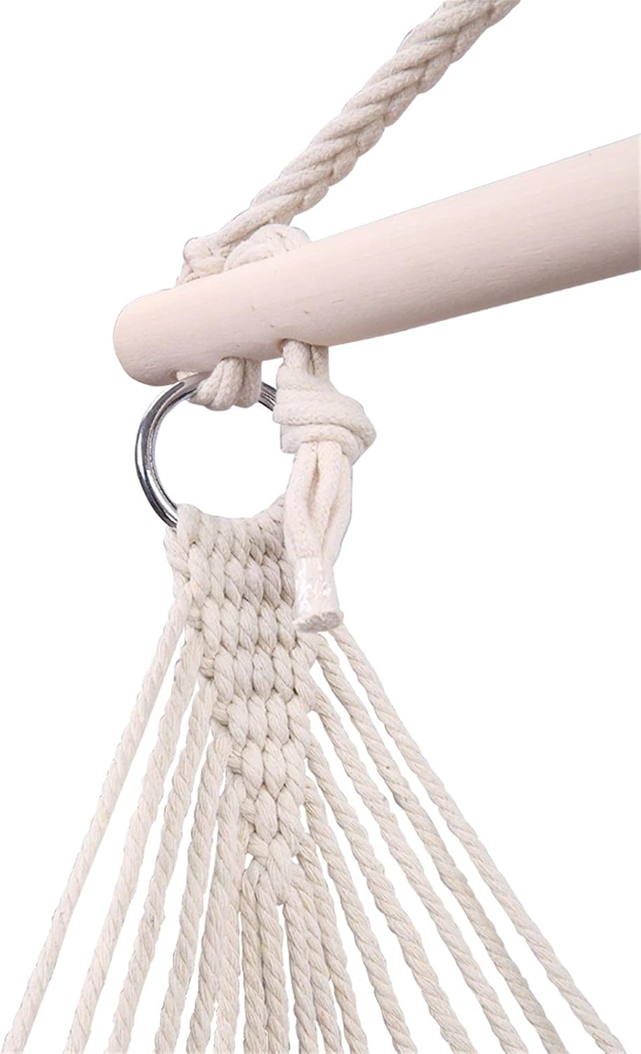 Hanging Rope Air/Sky Chair Swing Beige for Bedroom, Beach, Yard, Patio, Porch, Garden, Indoor/Outdoor Space