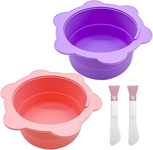 2 cuencos calentadores de cera de silicona, forro de silicona reutilizable para calentar cera, olla de cera antiadherente, repuesto de cuenco de