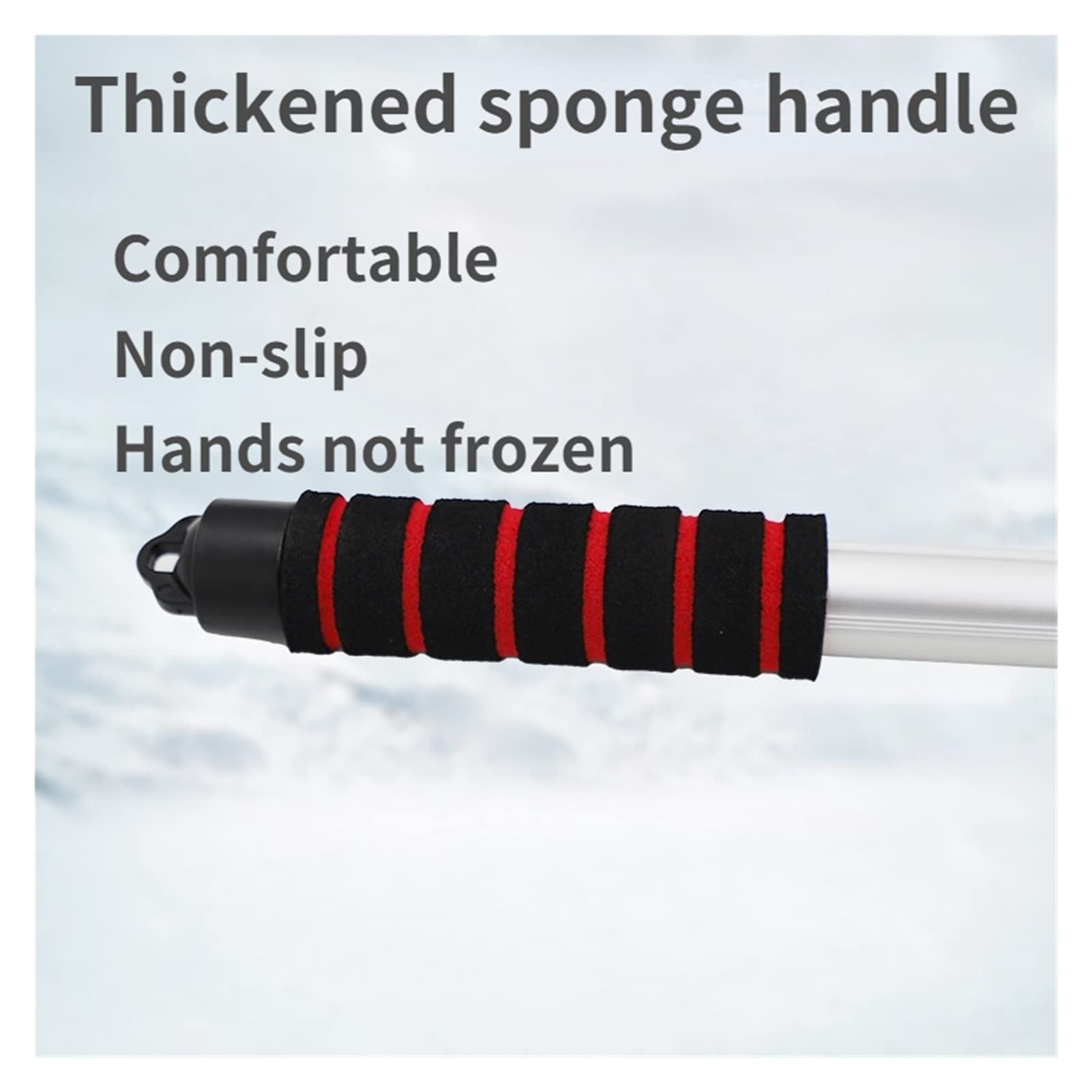 Brosse à Neige pour Pare-Brise, grattoir à Neige Extensible, poignée en Mousse EVA sur poignée en Aluminium, Brosse à Neige télescopique pour grattoir à Glace Automatique, Voiture Camion SUV Parabr