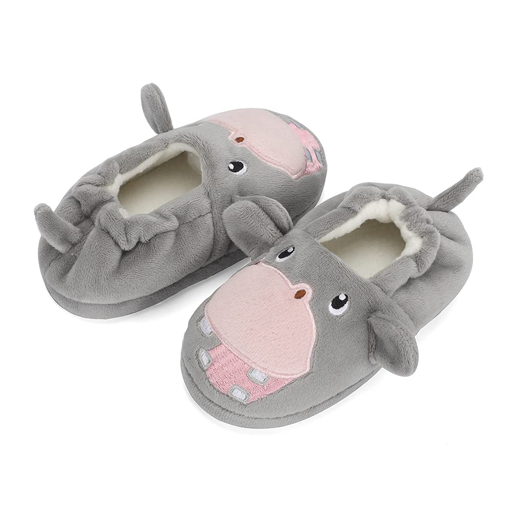 Lacoifa Chausson de Chouette pour Enfant garçon ou Fille Pantoufles Animaux en Tricot d'hiver antidérapants