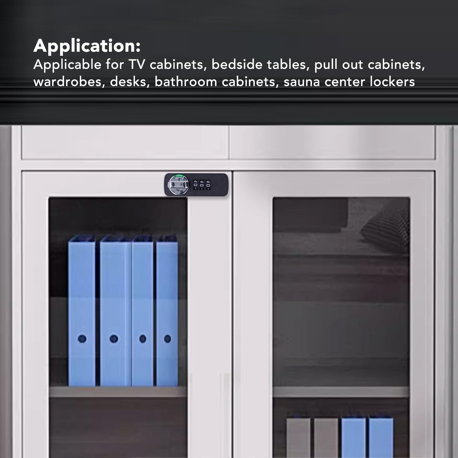 Mechanical Combination Lock, High Security 3 Digit Combination Cabinet Lock, Password Drawer Lock for TV Cabinets, Bedside Tables, Kitchen Drawers