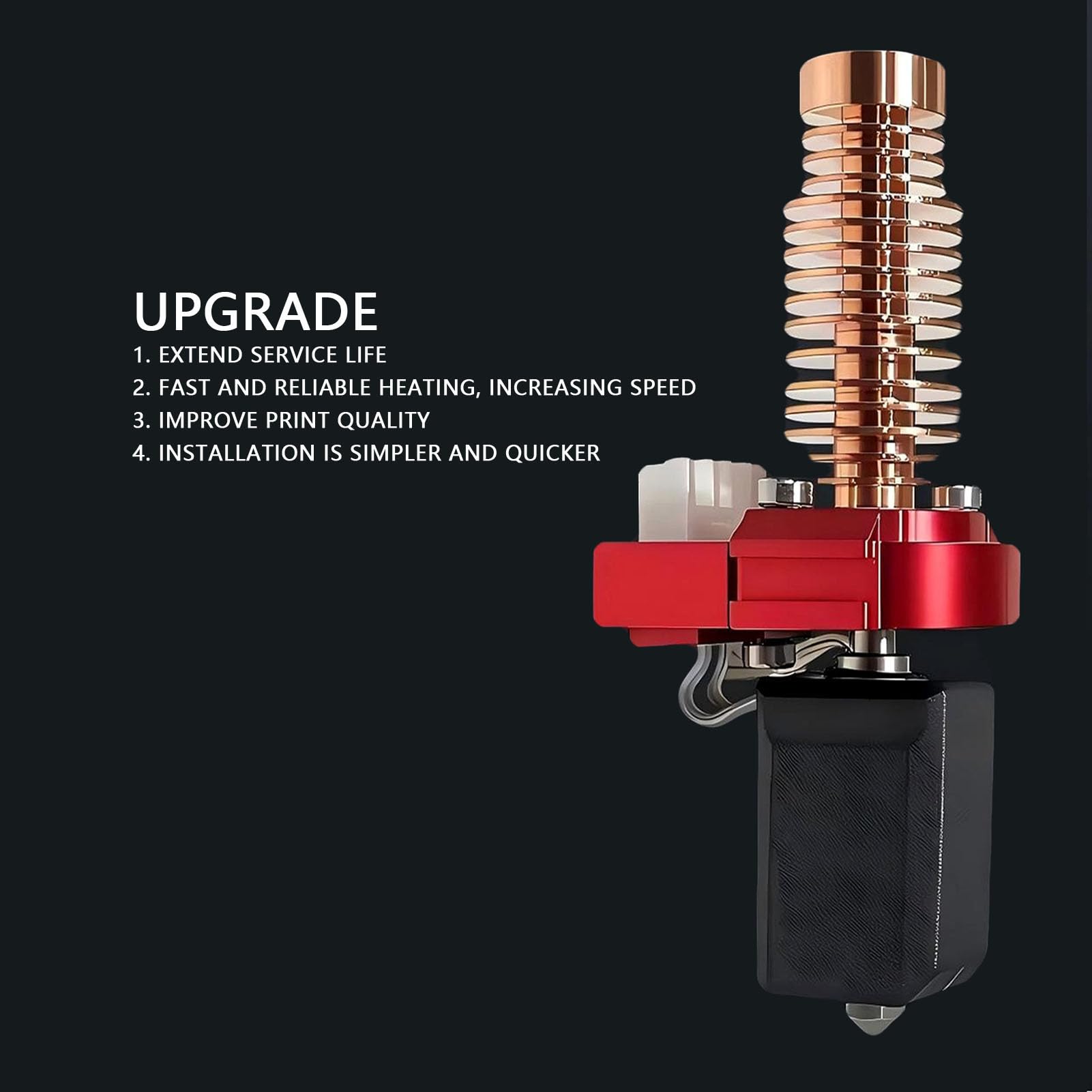 ASHATA Kit Hotend Pro, Boquillas 0.25/0.4/0.6 Mm para Pro