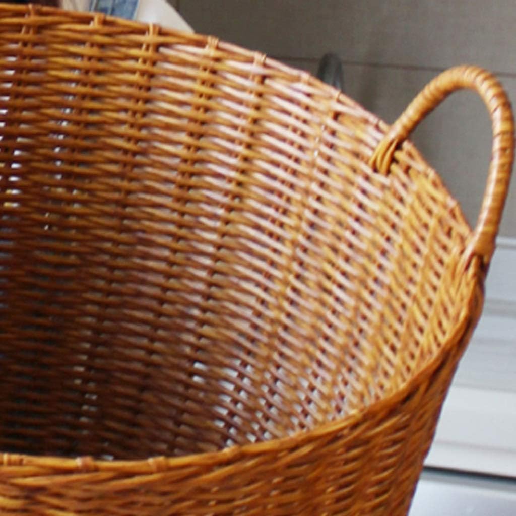 Storage Basket LQ Dirty Clothes Weaving Frame Laundry Basket Plastic Rattan Toy (Size : Style Two) ()