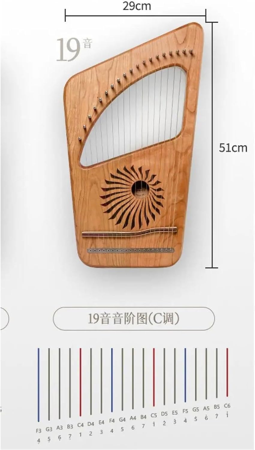 19 Tones Lyre Beginner Adult Practice Portable Wooden Harp String Musical Instrument 6 61jBpnmPDtL. AC SL1500
