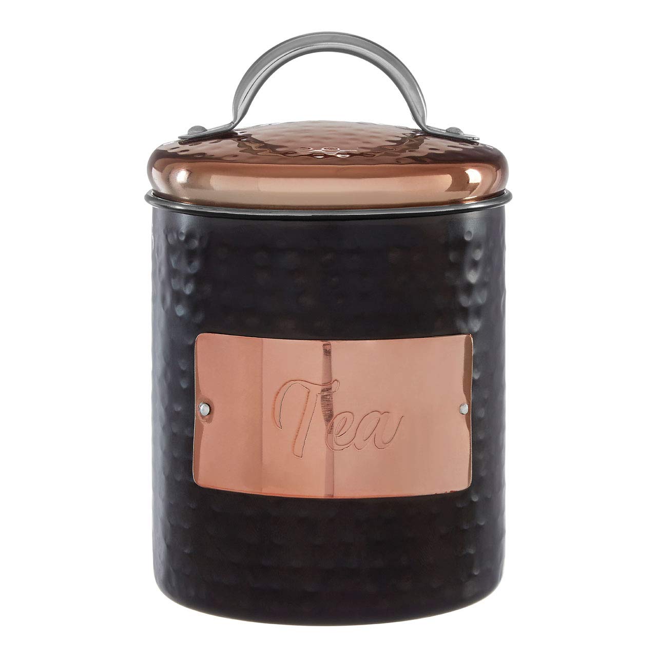 700ml Hammered Stainless Steel Tea Storage Jar Airtight Tin Copper Container Lid