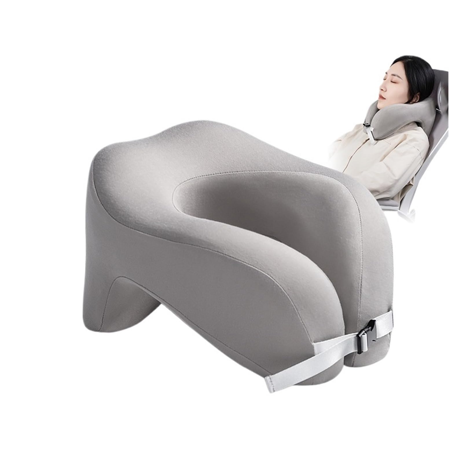WWYYZAYC Travel Pillow For Airplane Office Nap Cervical Pillows Flight Sleeping Head Neck Support(Blue)