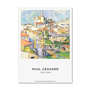 Paul Cézanne Poster Vintage Stad Dorp Landschap Kunst aan de muur Paul Cézanne Canvas schilderij en Prints Nordic Home Decor foto 50x70cm geen Frame