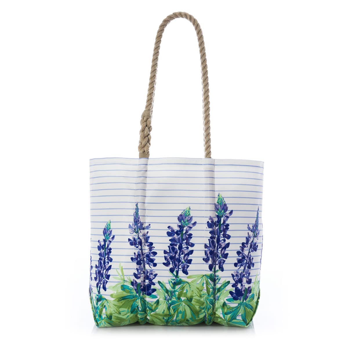 Sea Bags Recycled Sail Cloth Lupine Sailor Stripe Medium Tote Travel Tote Bag Carry On Bag Tote Bag