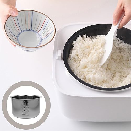 Miniatura 2 de Luxshiny Olla de arrocera interior de 5 l 5.5 in antiadherente olla de cocina de acero inoxidable tazón de sushi olla vaporera tanque interior cubo