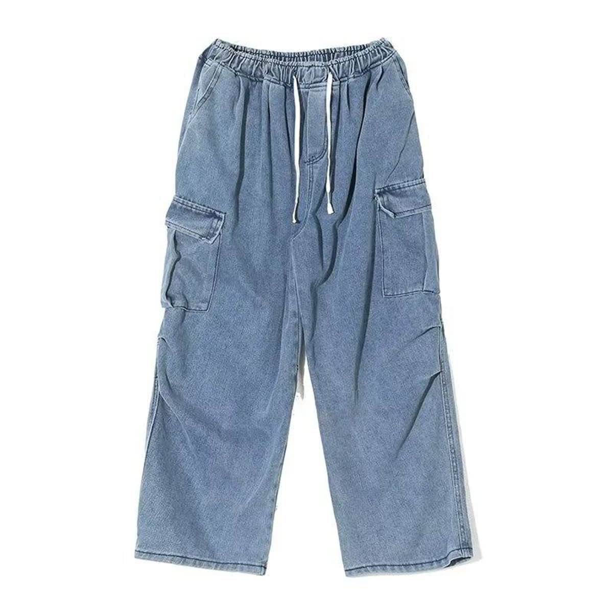 Jeans für Damen Baggy Cargo Hose Herren Y2K Fallschirmhose mit Taschen