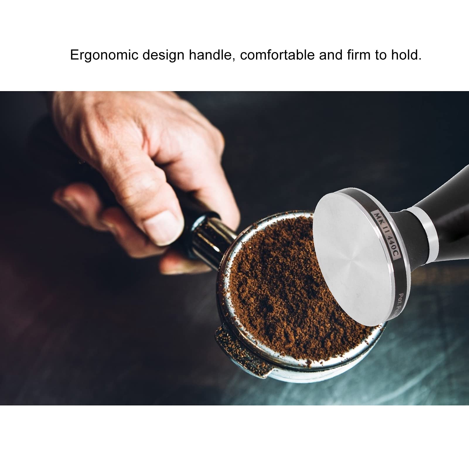 Prensa de Espresso con Alfombrilla de Manipulación, Manipulación de Café Cómoda Y Firme para Sujetar para Máquina de Espresso
