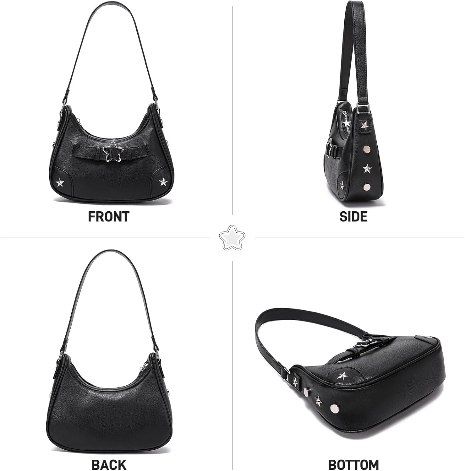 YIKOEE Shoulder Bag Y2k Purse: 90s Mini Underarm Bag - Cute Small Purse | 90s, Mini, Cute - Image 4