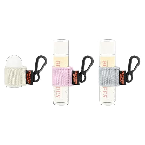 Miniatura 8 de Desing Wish Mini Chapstick Holder Llavero de manga elástica Chapstick Llavero titular para bálsamos labialesbrillo labiallápices labiales, Paquete