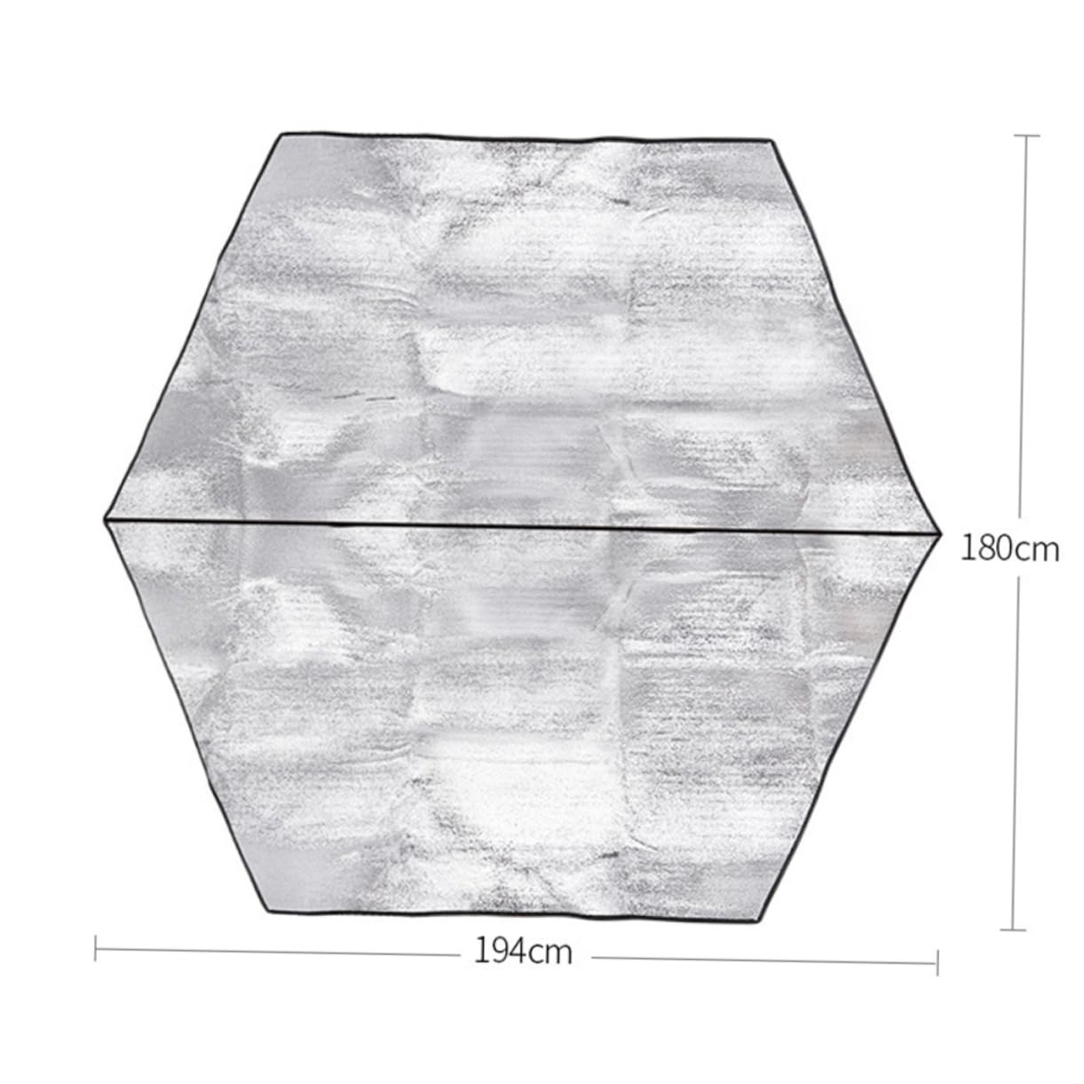 Kisangel 1pc Double-Sided Aluminum Film Tent Mat for Hexagonal Tents Lightweight Dampproof Outdoor Pad for Camping Hiking Family Friends Enjoyment