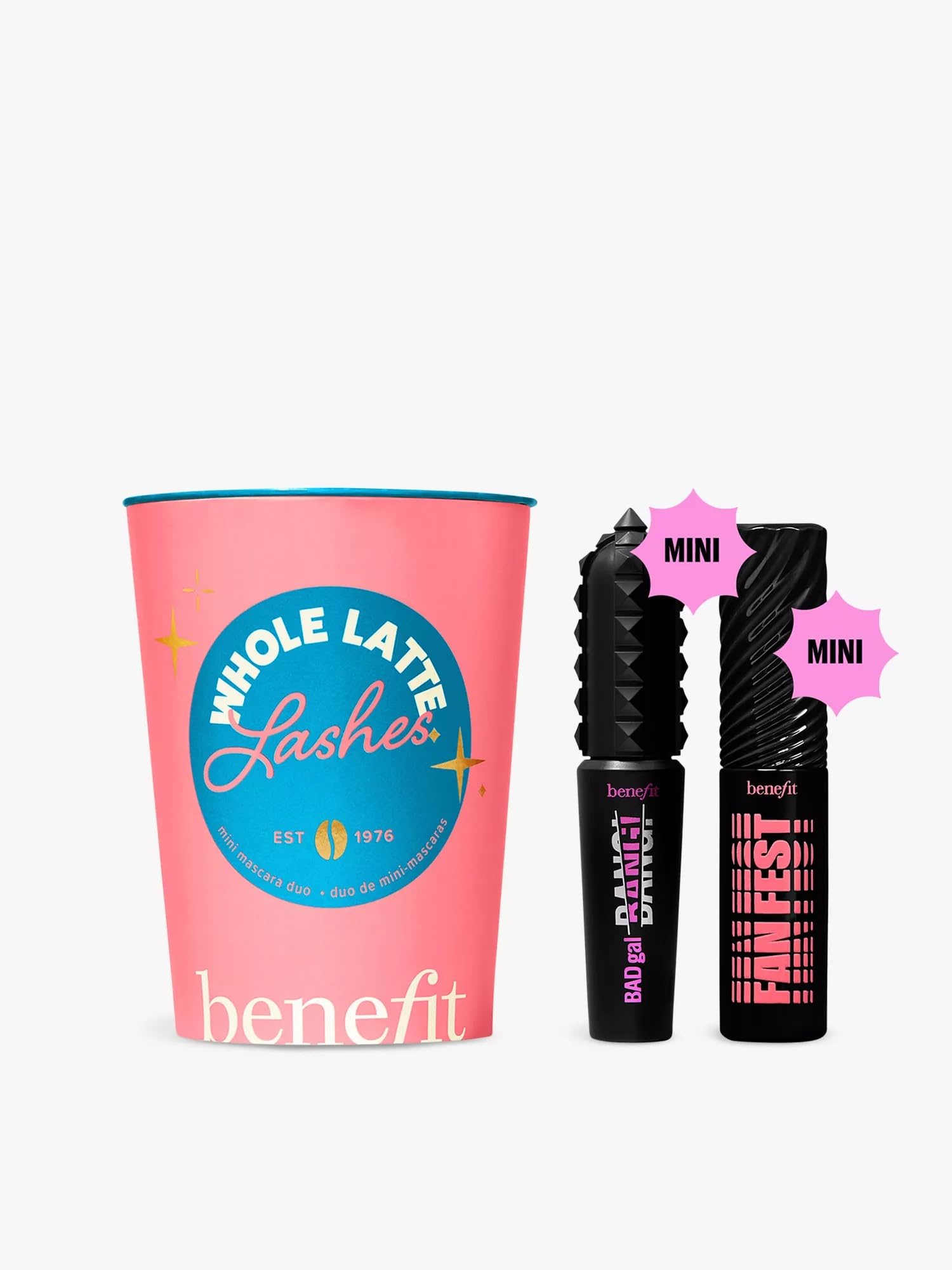 Benefit Whole Latte Lashes Duo Gift Set of TRAVEL-SIZE BADgal BANG! and Fan Fest Mascara - Image 3