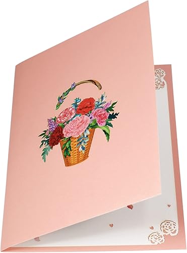 Miniatura 5 de Magic Ants Tarjeta desplegable 3D con clavel, tarjeta de cumpleaños 3D con flores para mujeres, esposa, novia y mamá, tarjeta de felicitación hecha