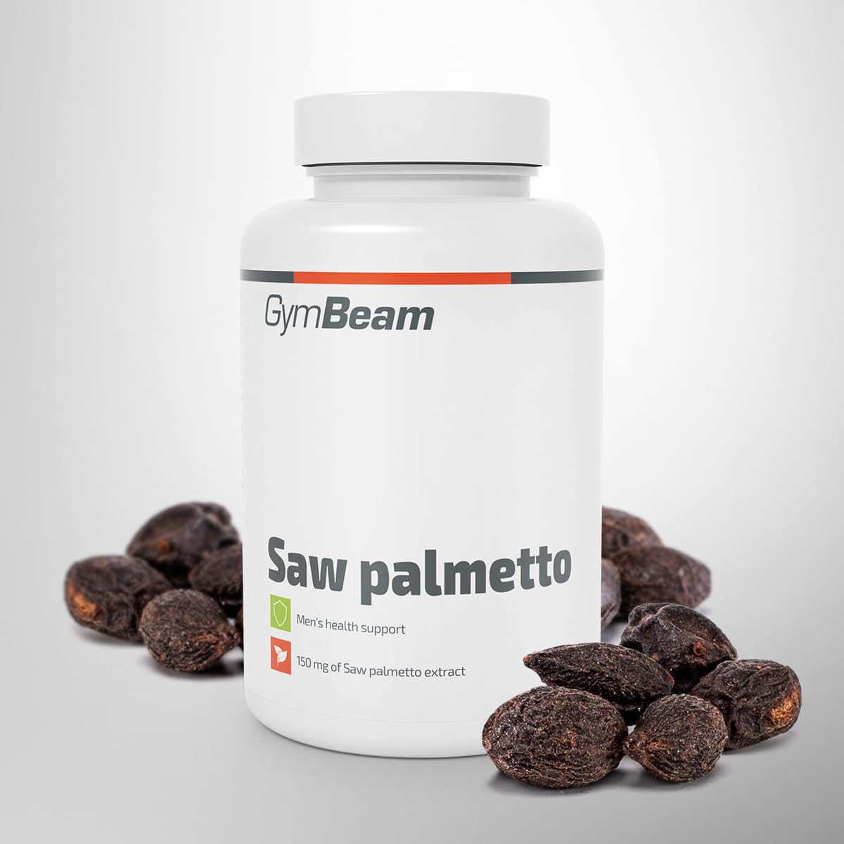 GymBeam Palmetto della Florida Capsule 150 mg - Estratto di Serenoa Repens - Integratore Vegano Ricco di Acidi Grassi e Flavonoidi per il Benessere Maschile - 90 capsule